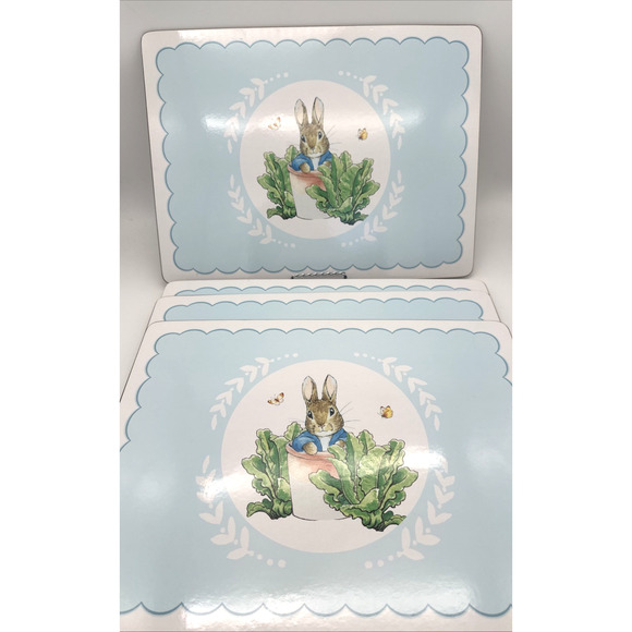 Pottery Barn Kids Peter Rabbit Cork Placemats Set Of 4 EUC - Picture 1 of 3